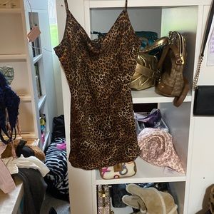Cute Leopard Print Silky Tank Top